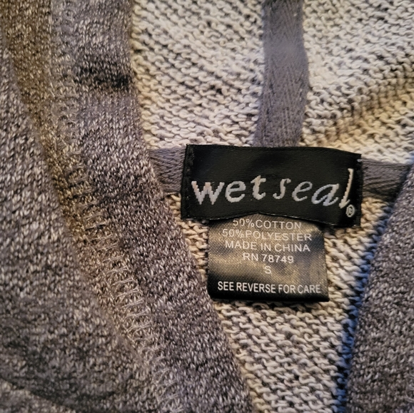 Wet Seal Zip Front Hoodie w/Embellishments Sz S - Picture 5 of 5